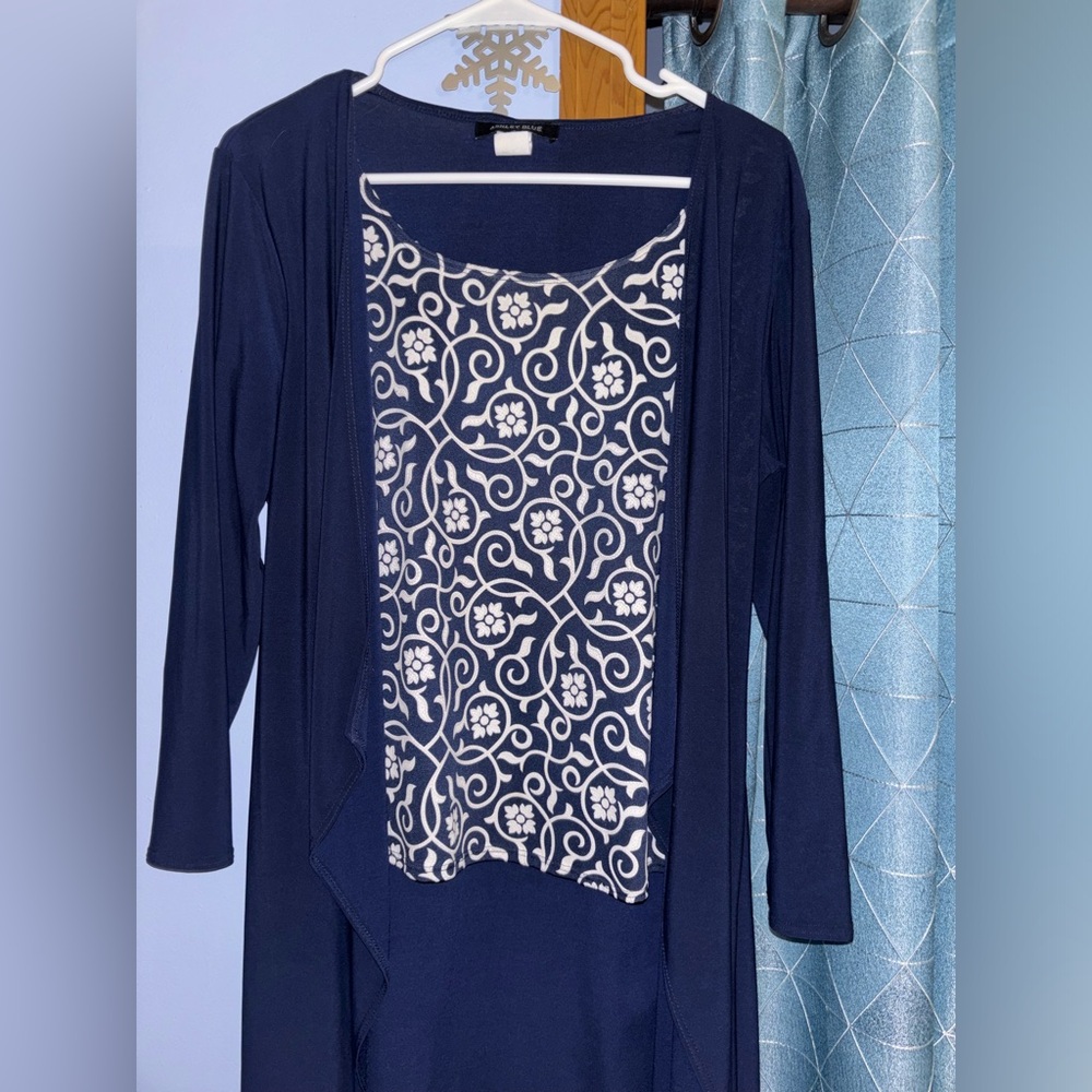 ashley blue blouse